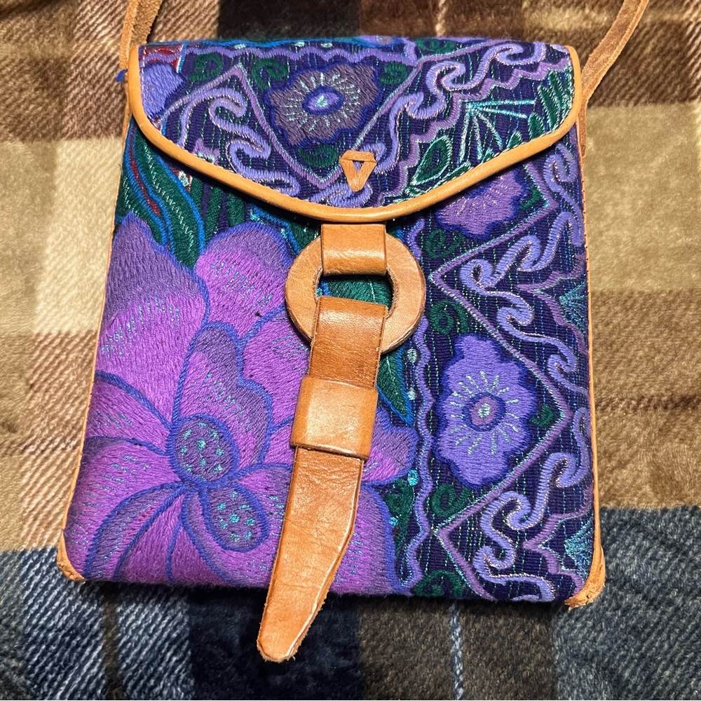 Floral hand made Crossbody Bag